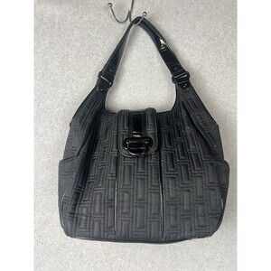 Vera Bradley Black Quilted Shoulder Bag Handbag Used
